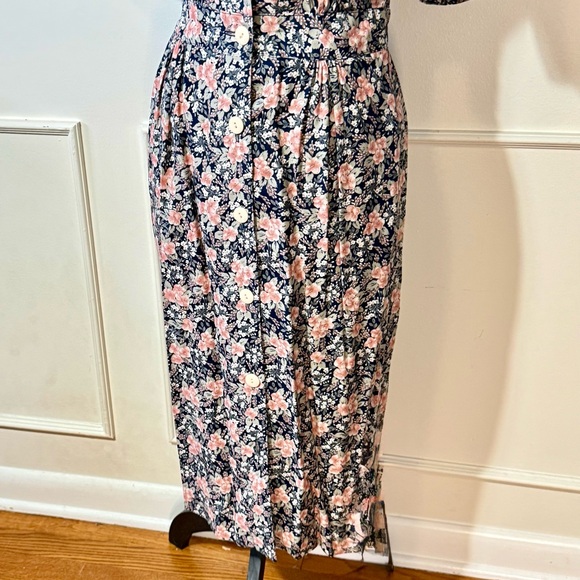 Vintage Floral Dress and Lace Collar Size 8 Petite Cottagecore, Farmhouse - Picture 8 of 12